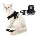 Ranphy cat dishes with a leash breakproof reflective padding chest harness puppy puppy dishes step in soft network fabric dishes for small cat adult cats black s (breast size: 34 cm) black