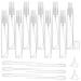 Benecreat 20 Pack 15 ml (0.51 OZ) Clear glass perfume bottle refillable portable fine fog spray bottles with funnel and droppers for essential oils perfume and cosmetic fluid 15ml Clear Cap