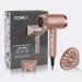 Confu 1800W Light Hair Dryer with Styling Nozzle & Diffuser - 3 Heat & Speed Settings - Rose Gold | International Shipping - Buy Online on GoSupps.com