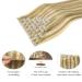 Clip In Extensions Real Hair - Light Blonde Highlights Gold Blonde 40cm 16 Inch - 110g Seamless 7 Pieces PU Human Hair Extensions - Buy Online on GoSupps.com