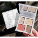 Domality 4 in 1 Contour Highlighter Blusher Makeup Palette with Brushes - Natural Matte & Shimmer Finish for a Glowing Look - Buy Online on GoSupps.com