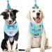 Dog Birthday Bandana Dog Birthday Party Supplies Dog Birthday Bandana Set with Cute Doggie Birthday Party Hat And Bow Tie for Small Medium Large Dogs Pets (Light Blue) - Buy Online on GoSupps.com