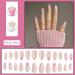 24PCS Press on Nails - Full Cover Long False Nails - French Tip False Nails Fake Nails Short with Glue - Reusable Stick on Nails Tips Nails Easy to Use (Pink White Almond) - Buy Online on GoSupps.com