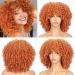 ColourfulPanda Afro Wig for Women - Curly Ginger Red Synthetic Hair with Pony for Black Women | Kinky Curly Orange Copper Style - Buy Online on GoSupps.com