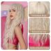 Testar Long Blonde Curly Wavy Wig - Platinum Heat-Resistant Synthetic for Women | Natural Hair for Cosplay & Daily Use - Buy Online on GoSupps.com