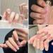 DMQ Semi Cured Nail Wraps Soft Self-Adhesive Gel Nail Stickers Long Lasting Gel Nail Polish Strips French Tip Stickers French Manicure Stickers Set with Nail Art Tools (Pink Tip) - Buy Online on GoSupps.com