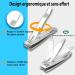Nail Clipper Set - Premium Stainless Steel Fingernail and Toenail Cutters with Nail File - Sharp and Effortless Clippers for Men & Women - Silver - Buy Online on GoSupps.com