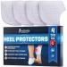 Silicone Heel Protector, Strong and Breathable Heel Protectors, Heel Cups for Fast Heel Pain Relief, Plantar Fasciitis Support, Blister, Spur Relief for Men and Women, 2 Pair Silicone Socks Large Size Heel pads L (4 Pieces)