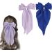 Big Hair Bows Double Layer Clips Aesthetic Decoration Purple Dark Blue for Women Hair Accessories - Buy Online on GoSupps.com