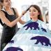 Waterproof Barber Cape - Polar Bear Mom & Son Unisex Cheetah Haircut Bib for Men | Premium Hair Cutting Cape - Buy Online on GoSupps.com