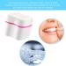 Denture Bath Case with Denture Cleaner Brush Denture Toothbrush Denture Cup Denture Box Bath Denture Container with Basket Denture Holder Denture Brush Retainer for Travel Retainer Cleaning (Red) - Buy Online on GoSupps.com