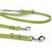 Premium 3-Way Adjustable Fat Leather Dog Leash - Handmade in Germany | 2.80m x 20mm | Soft Green with Chrome Fittings - Buy Online on GoSupps.com