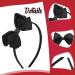 Greoer 2 Pieces Black Ribbon Headband Satin Black Bowknot Hairband with 2 Pieces Black Hair Bows Bow Headband Hair Accessories for Girls for Birthday Daily Decoration Back to School Accessories - Buy Online on GoSupps.com