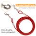 10ft (3m) Dog Tie Out Cable Dog Leads for Yard Chew Proof Reflective Dog Lead Line with 360 Swivel Lockable Hook and PVC Coating - Buy Online on GoSupps.com