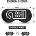 Black Do Not Disturb Double-Sided Silk Sleep Mask | Light Blocking Eye Mask for Travel | Soft & Breathable Sleep Mask for Men & Women with Elastic Strap - Buy Online on GoSupps.com
