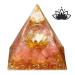 Xiannvxi crystals orgonite pyramid watermelon turmaline medicinal crystals Lotus pyramid gemstones positive energy spiritual pyramid inspiring success gifts i-watermelon turmaline