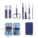 Ikadiya Professional Manicure Set 7pcs - Travel Nail Clips Stainless Steel Pedicure Fashionable Blue Nail Clip Set - Buy Online on GoSupps.com