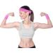 3-Piece Sweatband Set for Men & Women - Pink Wrist Sweatbands & Headband - Perfect for Sports & Fitness - Buy Online on GoSupps.com