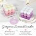 Pink & Purple Bubble Candle with Bath Bombs Set for Women - 2 Decorative Cube Candles & Bathbomb Gift Set - Buy Online on GoSupps.com