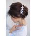 IYOU Rhinestone Bridal Hair Combs Crystal Blue Wedding Side Comb Leaf Prom Bride Hair Accessories for Women - Buy Online on GoSupps.com