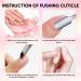 Makartt Cuticle Pusher Cuticle Remover Dual Ended Stainless Steel Nail Cleaner Tool Gel Nail Polish Remover Manicure Pedicure Tool Pink 02 - Buy Online on GoSupps.com