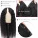 26 Inch Curly Lace V Part Human Hair Wig - No Leave Out, Brazilian Virgin Hair, No Glue Needed - Natural Color - Buy Online on GoSupps.com