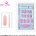 Bling Art False Nails Pink Matte Oval Medium Fake Acrylic 24 Tips with Glue - Buy Online on GoSupps.com