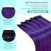 Runature Purple Clip-In Real Hair Extensions | 40cm Invisible Clips | 25g Human Hair 5 Pieces | Easy Fit Colorful Hair Accessories - Buy Online on GoSupps.com