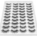 Dysilk 20 Pairs 6D Mink False Eyelashes - Mixed Styles Self-Adhesive Fluffy Extensions (11mm-20mm) - Buy Online on GoSupps.com