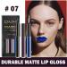 Dark Black Blue Purple Matte Liquid Lipstick Set - Long Lasting, Smudge Proof, Waterproof | CAHIUYOA 3Pcs Lip Gloss Makeup Set - Buy Online on GoSupps.com