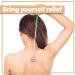 Retoo Telescopic Back Scratch Rod - High-Quality Stainless Steel 58.5 cm Portable Handle Green - Ideal for Itching Relief - Buy Online on GoSupps.com