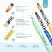 SAVILAND 6PCS Nail Art Brushes Set - Multi-Functional Gel Nail Brush Tools for Nail Design Extension & Liner - Ideal for DIY Nail Art in Vibrant Colors - Buy Online on GoSupps.com