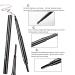 13 PCS Stainless Steel Eyebrow Grooming Kit with Mirror - Professional Eyebrow Scissors, Tweezers, Shaping Razor, and Tools for DIY Shape Card - BLACK - Buy Online on GoSupps.com
