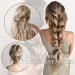 REECHO 20 Inch Ash Brown Clip in Hair Extensions - Pack of 4, 200g - Natural Soft Synthetic Hairpieces for Women - Buy Online on GoSupps.com