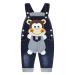 KIDSCOOL SPACE Baby Denim Overalls 3D Cute Cartoon Knitted Jean Dungarees 18-24 Months Smilingmonkey