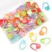 Elisel Colorful Knitting Stitch Counter Crochet Locking Stitch Markers Stitch Needle Clip Knitting Crochet Markers DIY Craft Plastic Safety Pins (60 PCS)