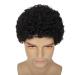Swiking Short Black Afro Wig for Men - Rocker Style California Halloween Costume - Buy Online on GoSupps.com
