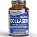 High Strength Marine Collagen 2400mg with Hyaluronic Acid 100mg Biotin Vitamin C D3 B12 and Silica - 120 Capsules - High Strength Hydrolysed Marine Collagen for Men and Women Made in UK