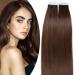 SEGO TAPE Extensions real hair 20 Tressen/30 g adhesive tape hair extension hair parts 100% remy human hair glue medium brown#4-1 18 "(45cm) -30g