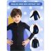 REALON 3mm Neoprene Wetsuit Top Jacket with Front Zipper - Men, Women, Kids - Surf, Dive, Swim - Black & Blue - Buy Online on GoSupps.com
