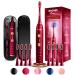 Wagner & Stern WHITEN+ Edition. Smart Electric Toothbrush with Pressure Sensor. 5 Brushing Modes and 3 Intensity Levels, 8 Dupont Bristles, Premium Travel Case. Ruby Red