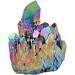 Kyeygwo Natural Mountain Crystal Quartz Cluster - Titanium Coated Healing Reiki Stone Gem Decoration | Irregular Colorful Specimen 33x24x16mm - 80x58x60mm - Buy Online on GoSupps.com
