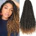 8 Packs Passion Twist Hair 18 Inch Passion Twist Crochet Hair For Black Women Water Wave Crochet Braiding Hair Extensions (1B/27) 18 Inch (Pack of 8) 1B/27