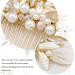 Yean Bridal Leaf Wedding Hair Comb - Rhinestone & Pearl Accessories (Gold) - Buy Online on GoSupps.com