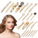 Airsmall 21 pearls hair clip girl metal hair clip set handmade hair clips women artificial pearl vintage gold hairpins hair clips hair jewelry