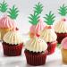 Zonon 48 Pieces Glittery Cupcake Topper with Pineapple and Palm Leaf Cake Topper Decoration for Hawaii Birthday Wedding Beach Party (Style 2) - Buy Online on GoSupps.com