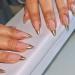 Buy SINHOT Stiletto Press on Nails - Long Almond Gold Glitter Acrylic Glossy French Tip - 24 pcs FN0180002a | International Shipping Available - Buy Online on GoSupps.com
