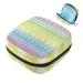 Menstruation pad bag with zipper women's napkin bag tampons collecting bags for women and girls (colorful rainbow-Christmas-geometric pattern)
