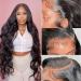 PAPYON Body Wave Lace Front Wigs Human Hair Pre Plucked 24 Inch 13 4 Body Wave Glueless Lace Frontal Wig 150% Density with Baby hair Brazilian Virgin Human Hair Wigs for Women Natural Color 24 Inch 13X4 body wave wigs