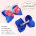 12PCS 4th of July Hair Bows Clips - Handmade America Flag Grosgrain Ribbon Girl Bows for Independence Day - Buy Online on GoSupps.com